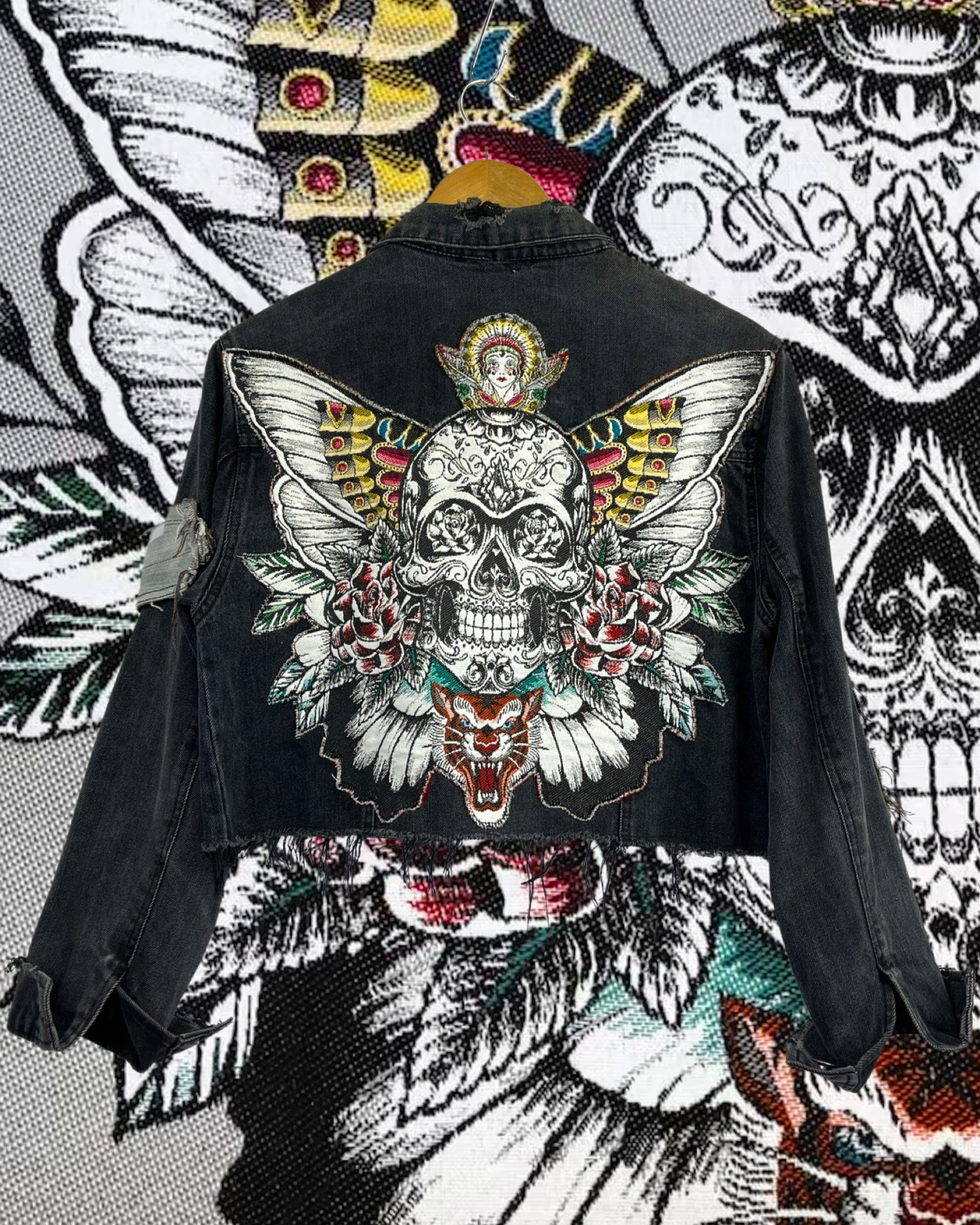 Veste en jean Skull Rock