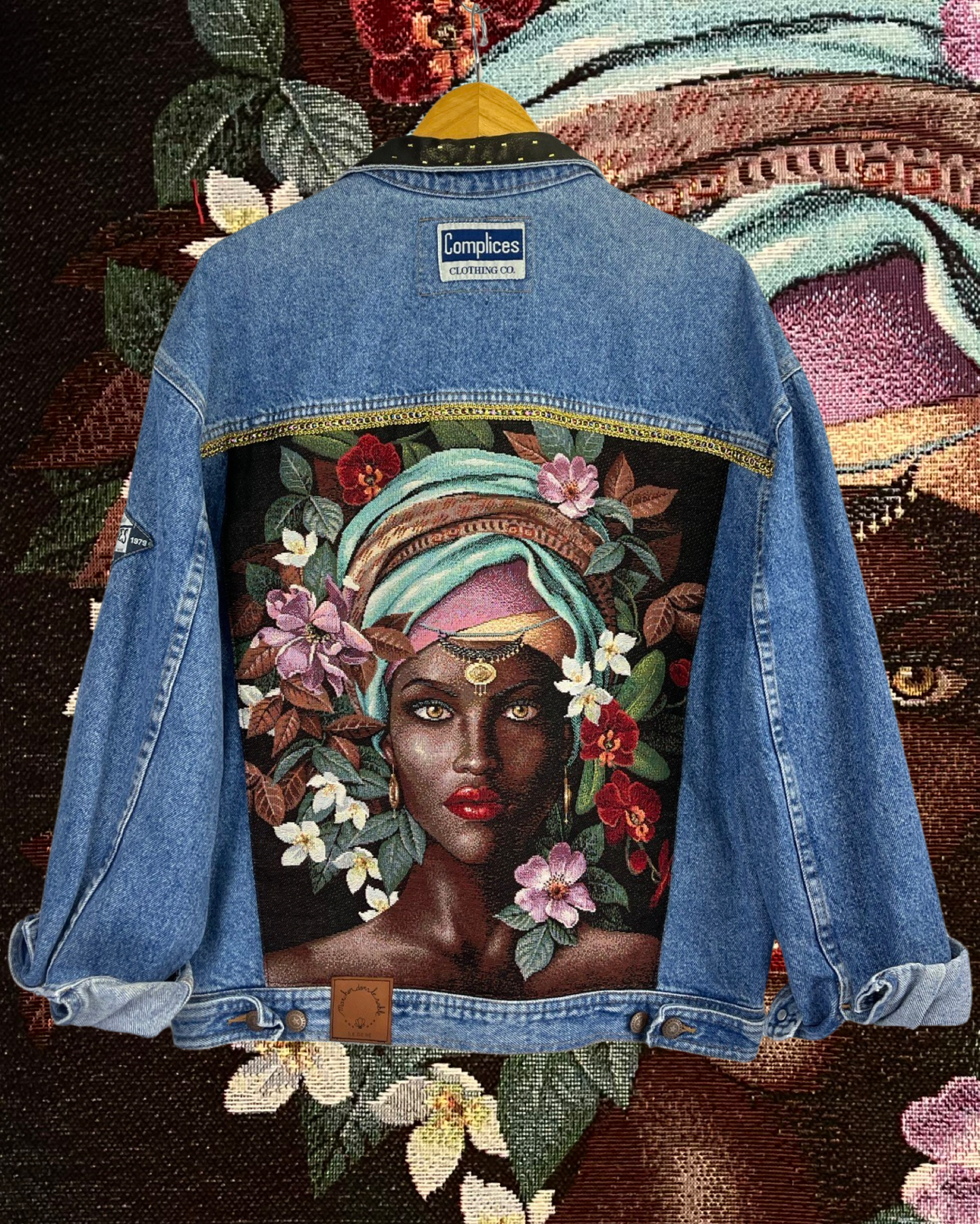 Veste en Jean Vintage Orchidée