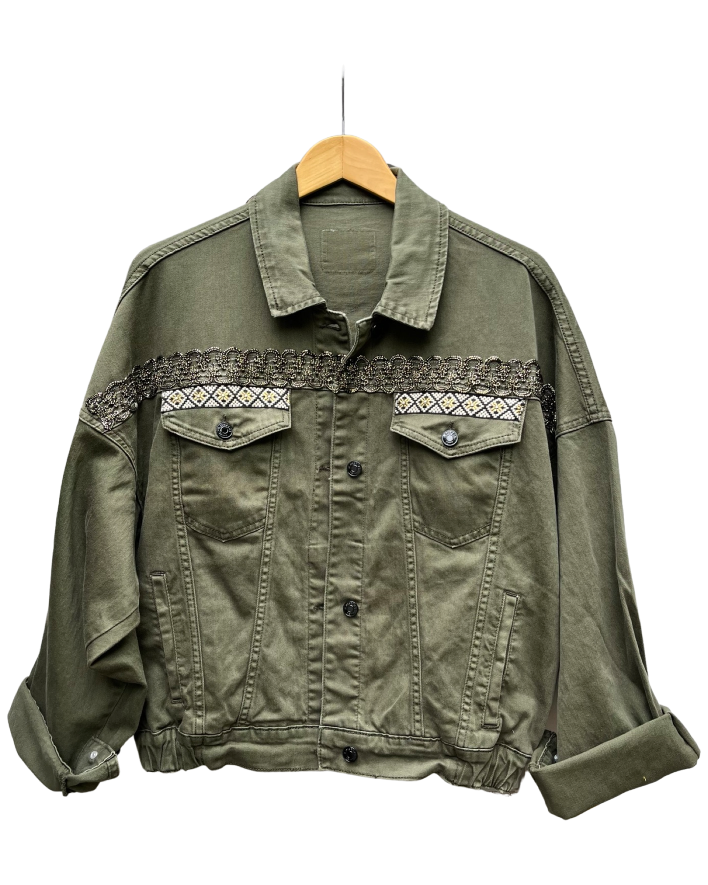 Khaki Frida Denim Jacket
