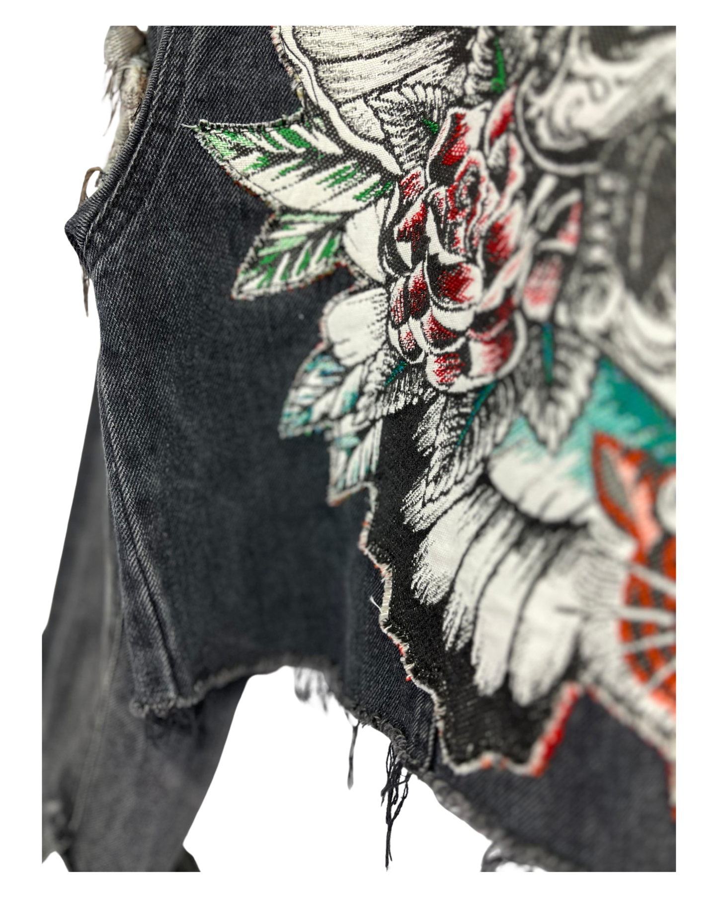 Veste en jean Skull Rock
