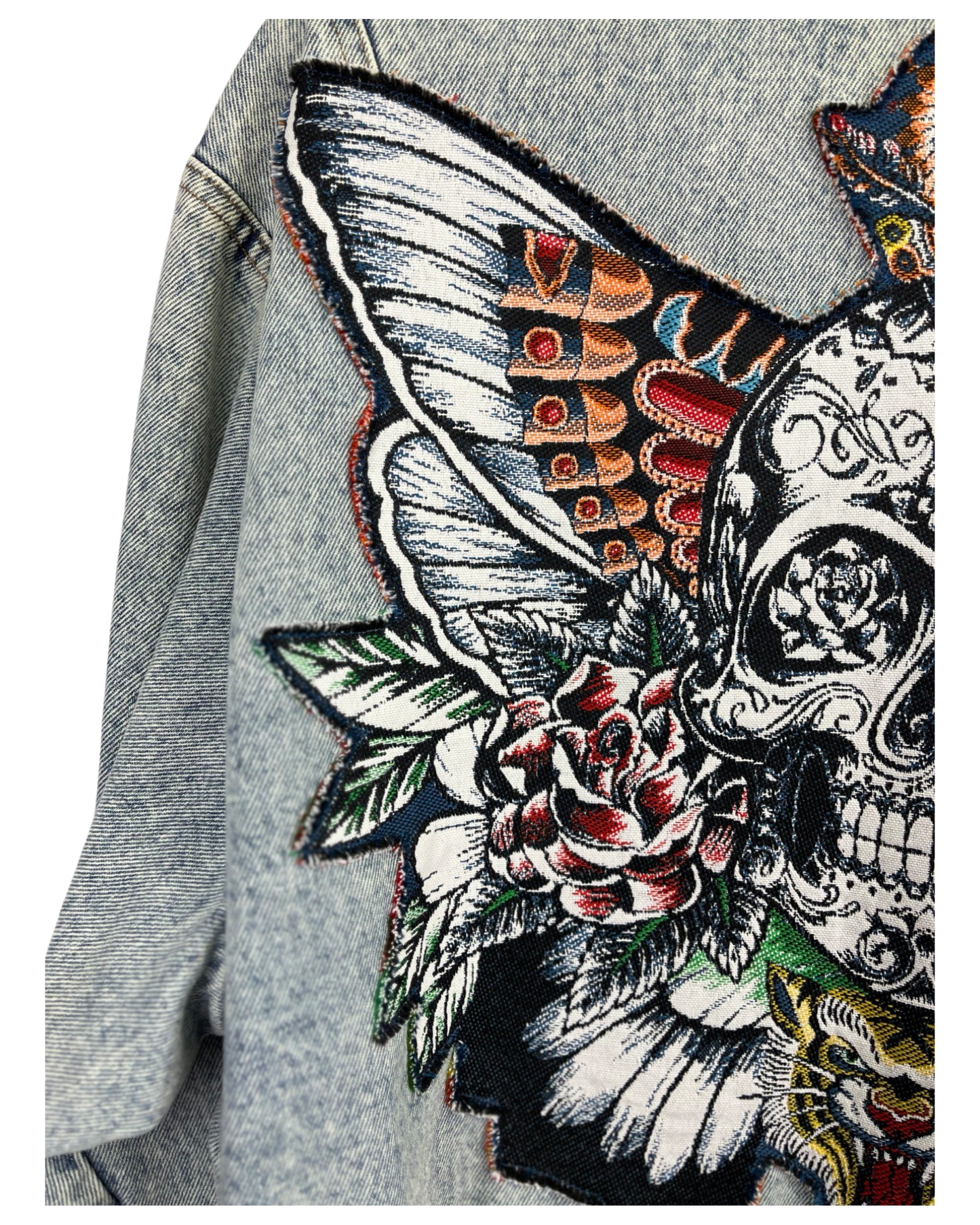 Veste en Jean Vintage Skull Rock