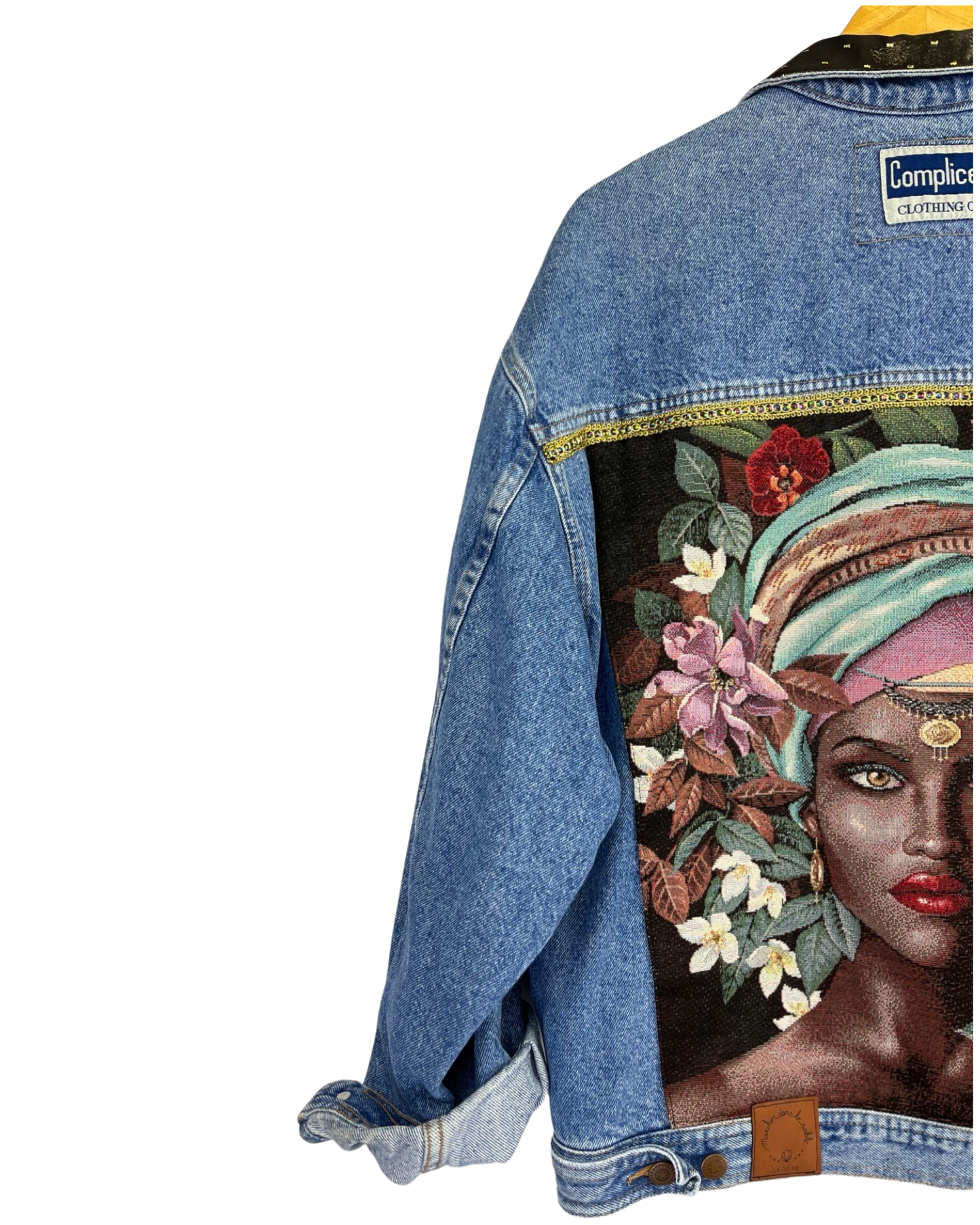 Veste en Jean Vintage Orchidée