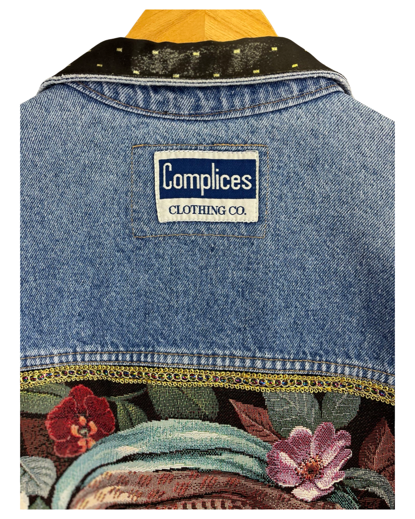 Veste en Jean Vintage Orchidée