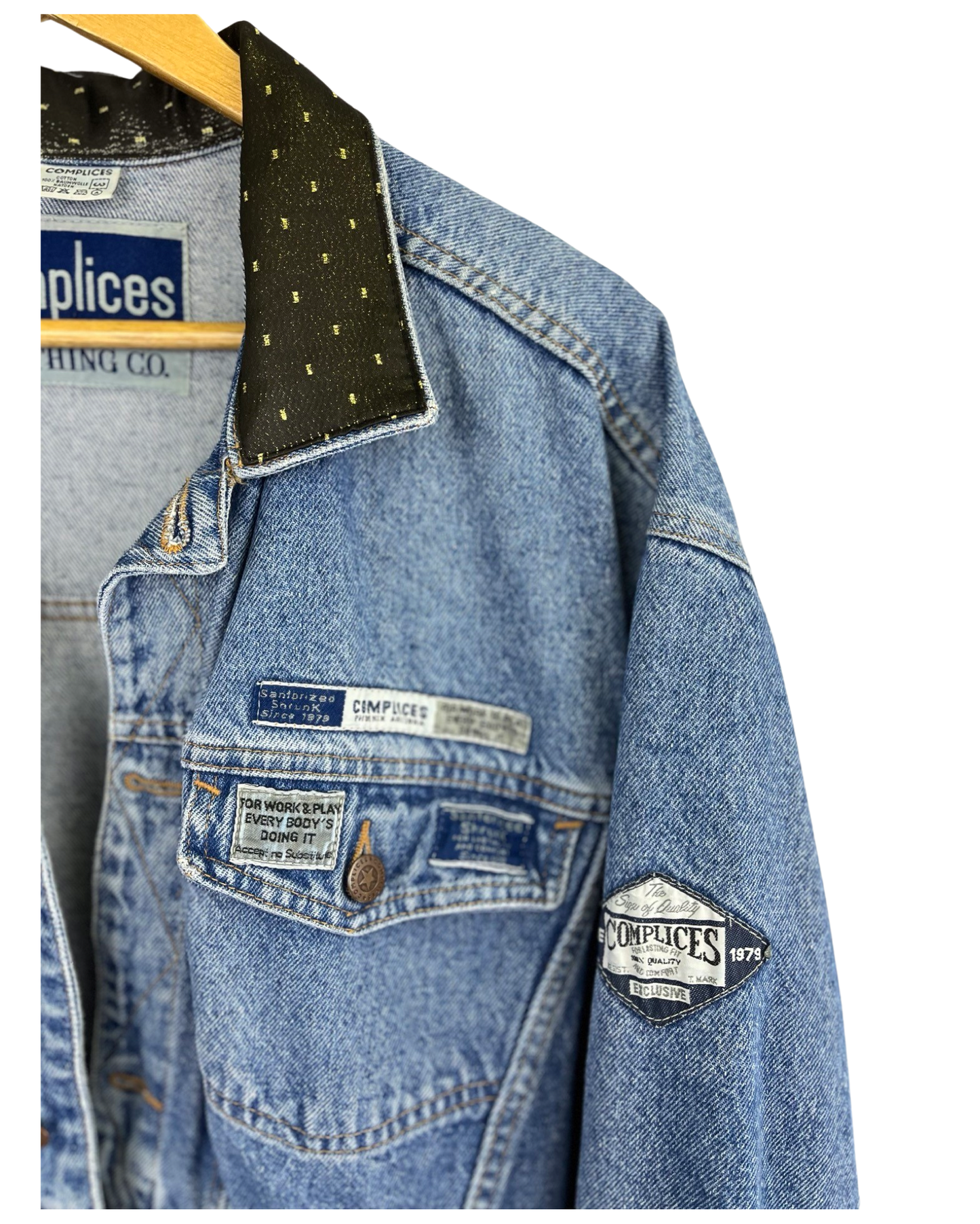 Veste en Jean Vintage Orchidée