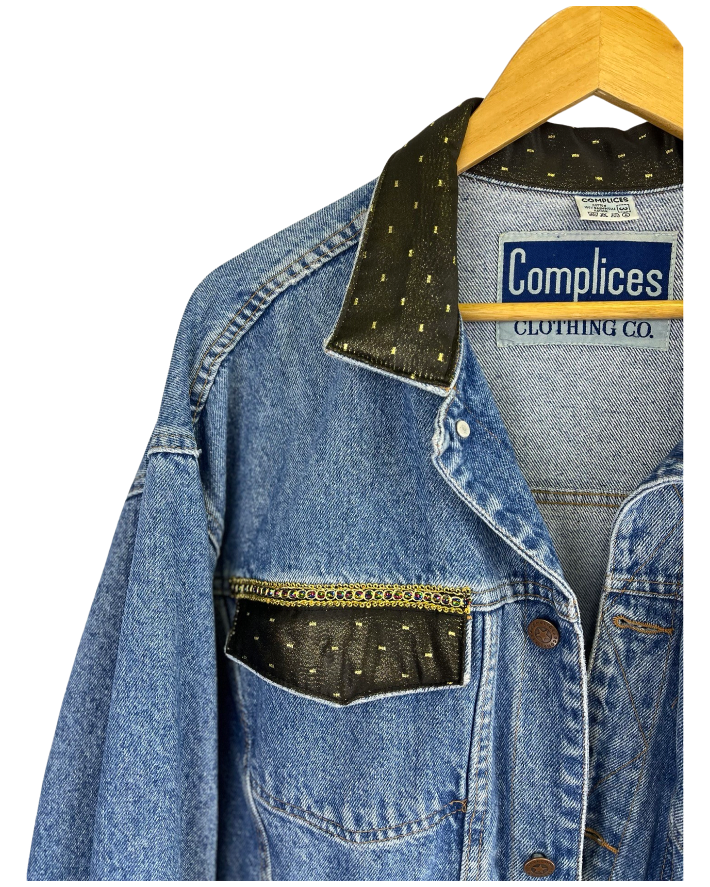 Veste en Jean Vintage Orchidée