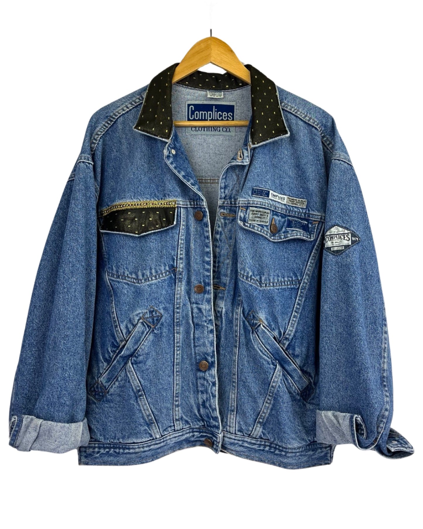 Veste en Jean Vintage Orchidée