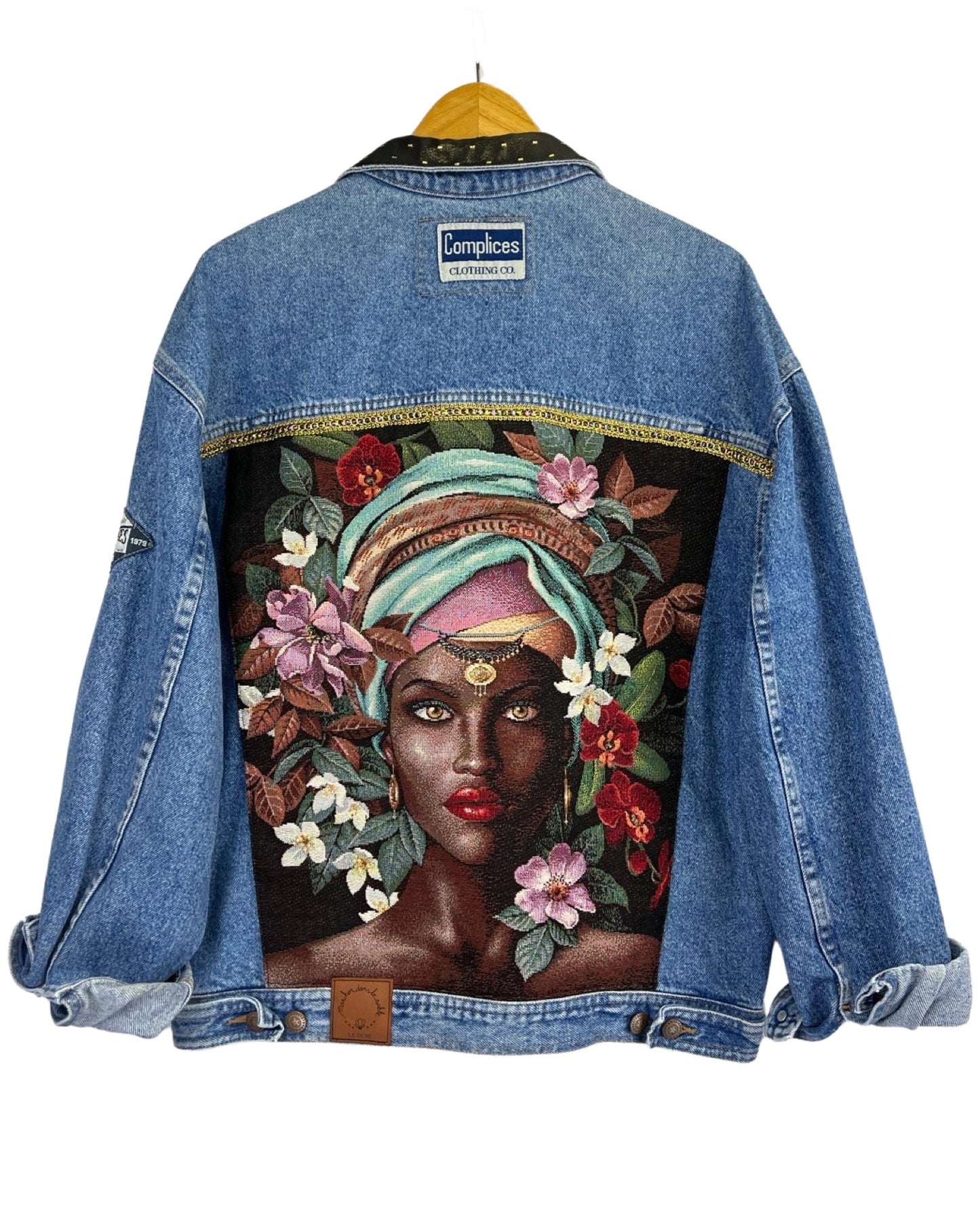 Veste en Jean Vintage Orchidée