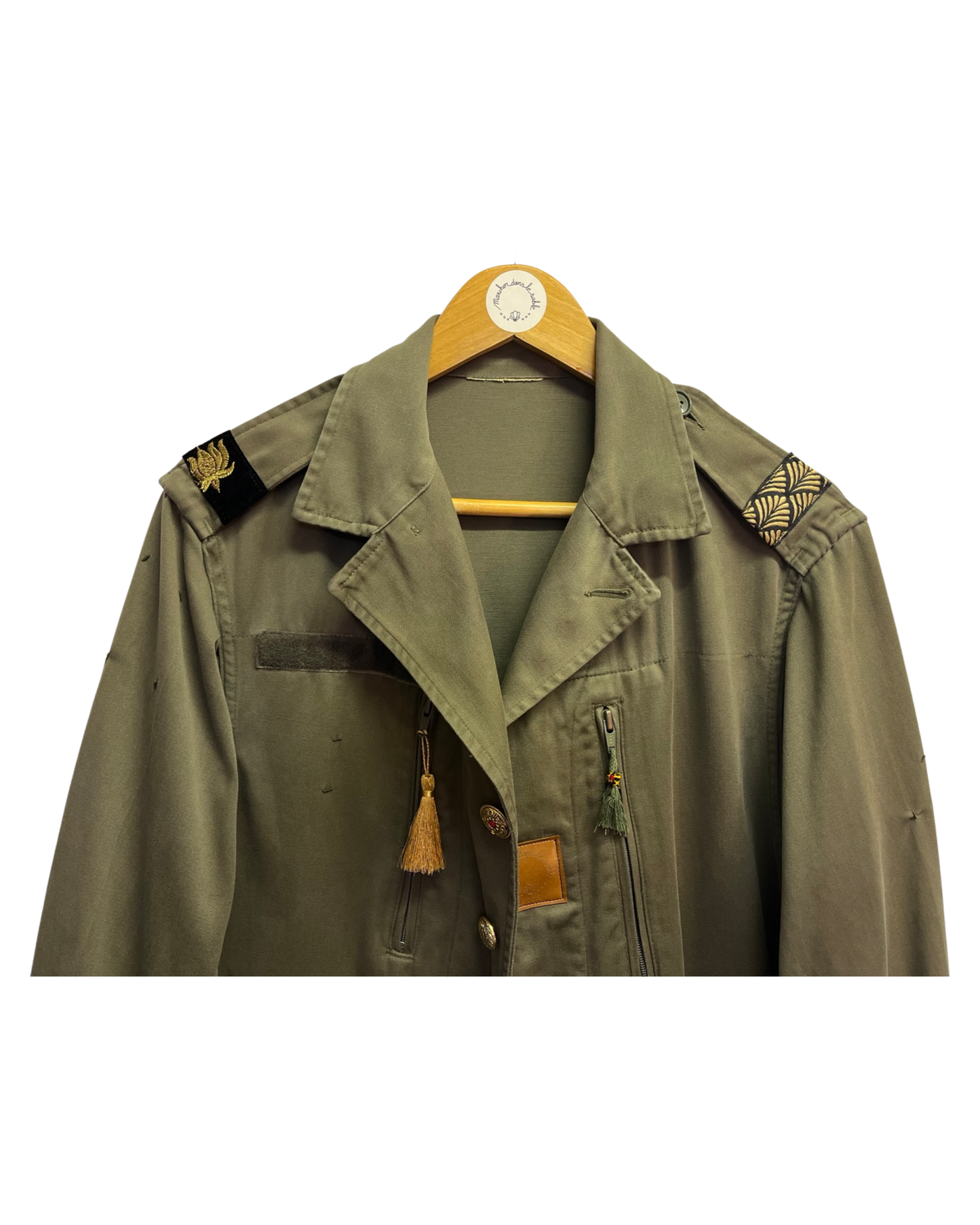 Chaqueta militar encerada