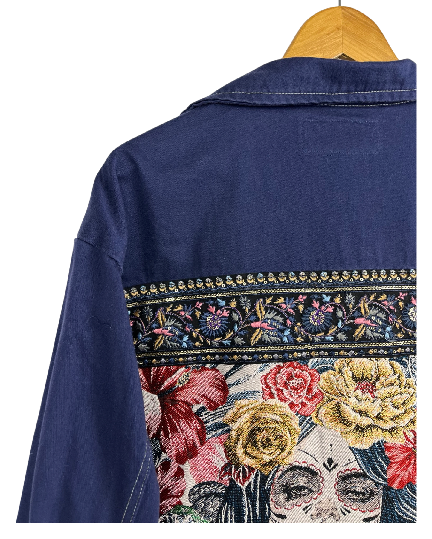 Vintage Dia de Muertos Denim Jacket